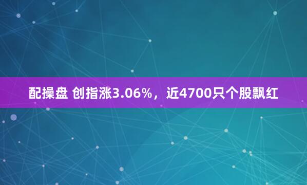 配操盘 创指涨3.06%，近4700只个股飘红